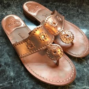 Size 8.5 VGUC rose gold jack Rogers